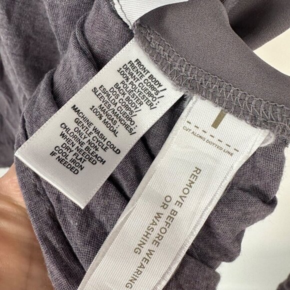 Lou & Grey Long Sleeve Tunic Top XL Gray Soft Lightweight Relaxed Fit - Picture 8 of 8